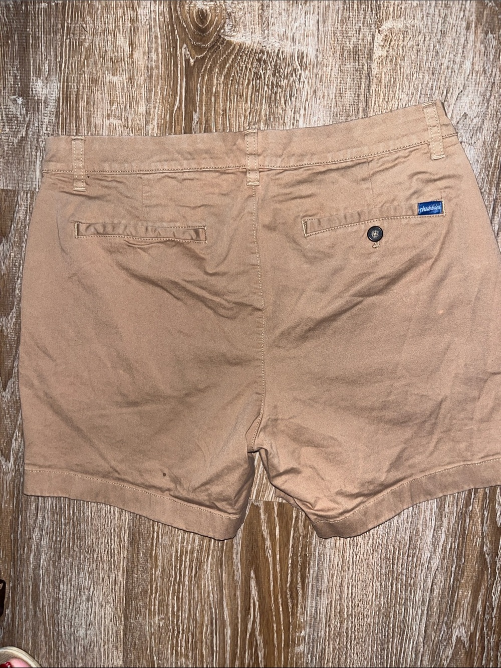chubbies Tan Men's Flat Front Cotton Shorts